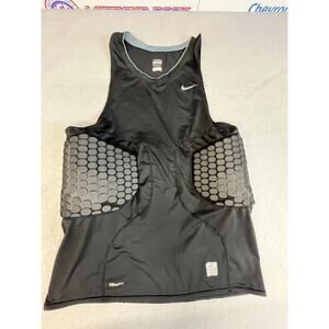 Nike Shirt Men XXLT Black Pro Combat Dri Fit Padded Compression Tank Tall Footbl